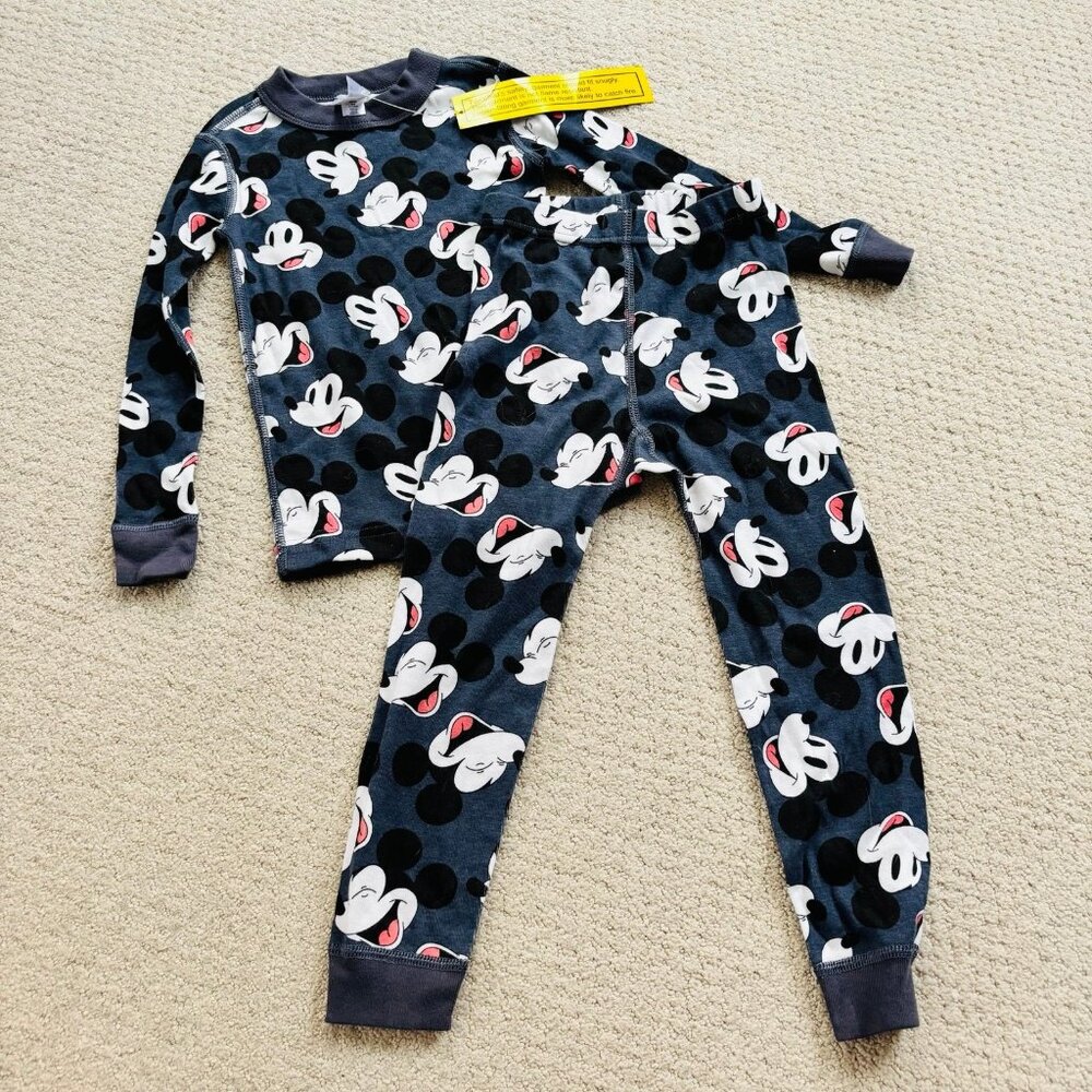 Hanna Andersson Mickey Mouse gray pajamas